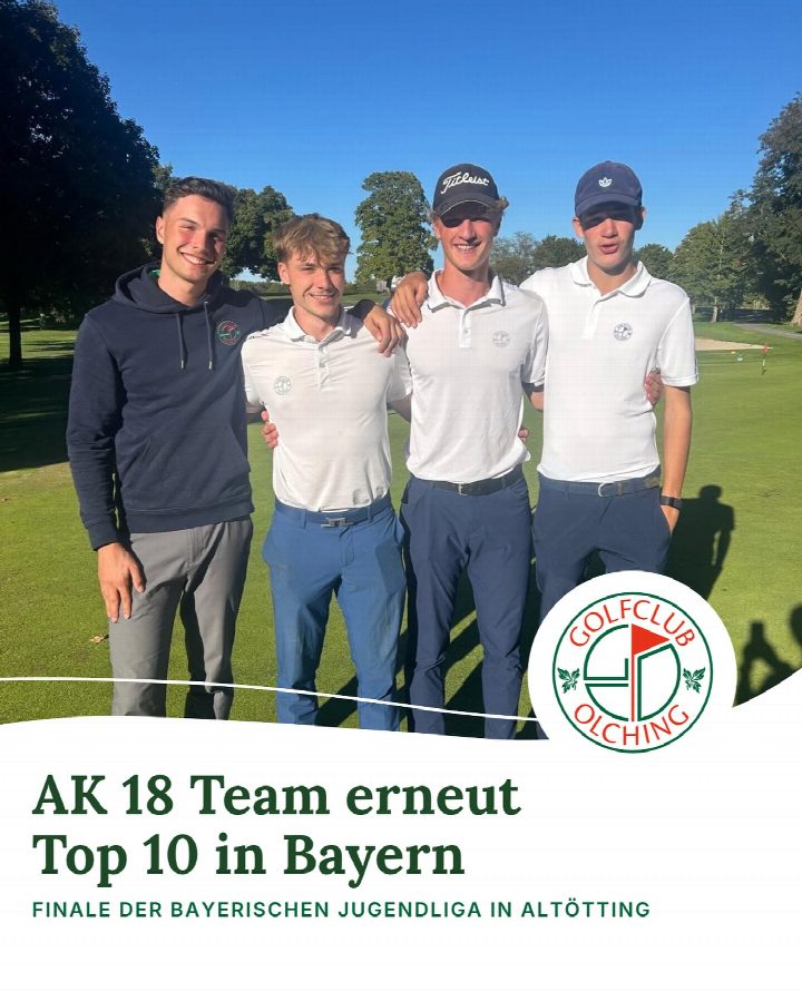 AK 18 Team erneut Top 10 in Bayern Beim Finale der Bayerischen Jugendliga im Golfclub Altötting-Burghausen hat unser AK…